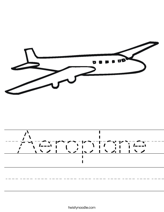 Aeroplane Worksheet