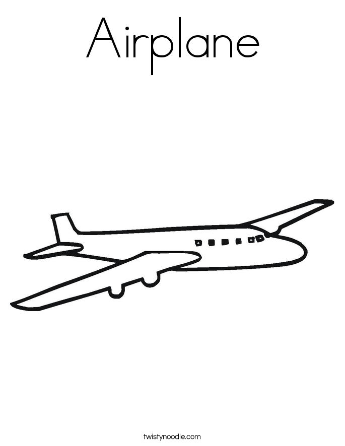 Airplane Coloring Page