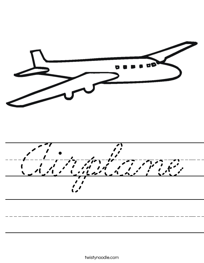 Airplane Worksheet