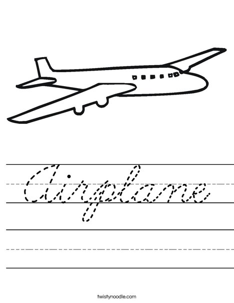 Jet Plane Worksheet