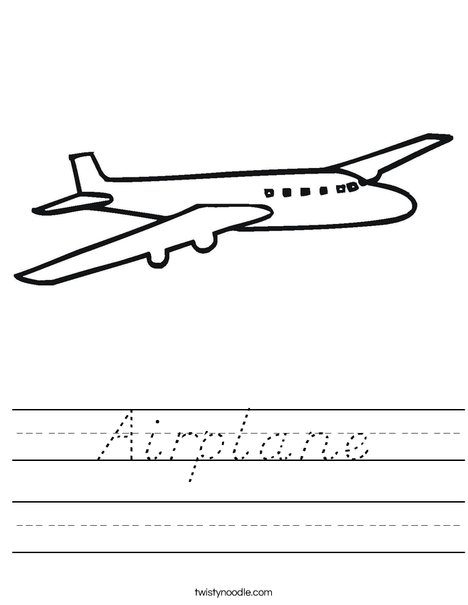 Jet Plane Worksheet