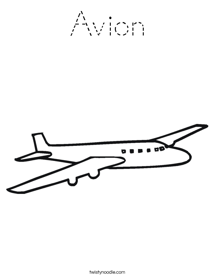 Avion Coloring Page