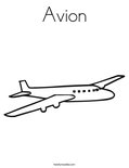 Avion Coloring Page