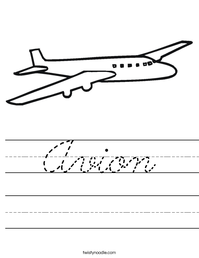 Avion Worksheet