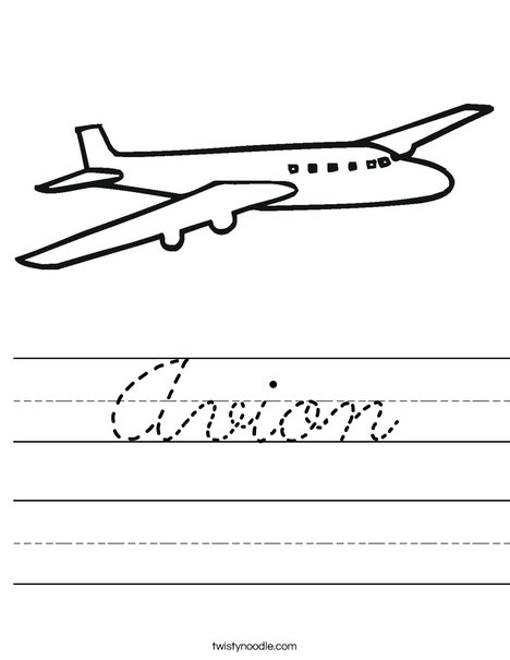 Jet Plane Worksheet