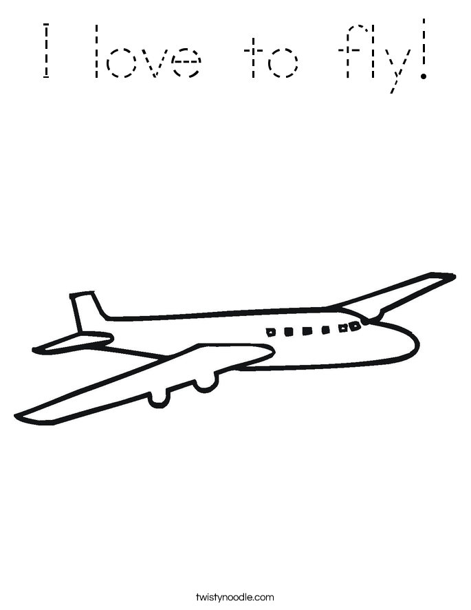 I love to fly! Coloring Page