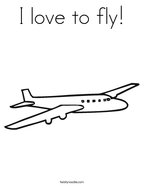 I love to fly Coloring Page