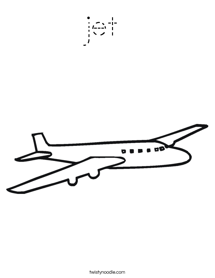 jet Coloring Page