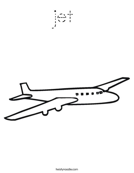 Jet Plane Coloring Page