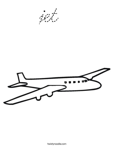 Jet Plane Coloring Page