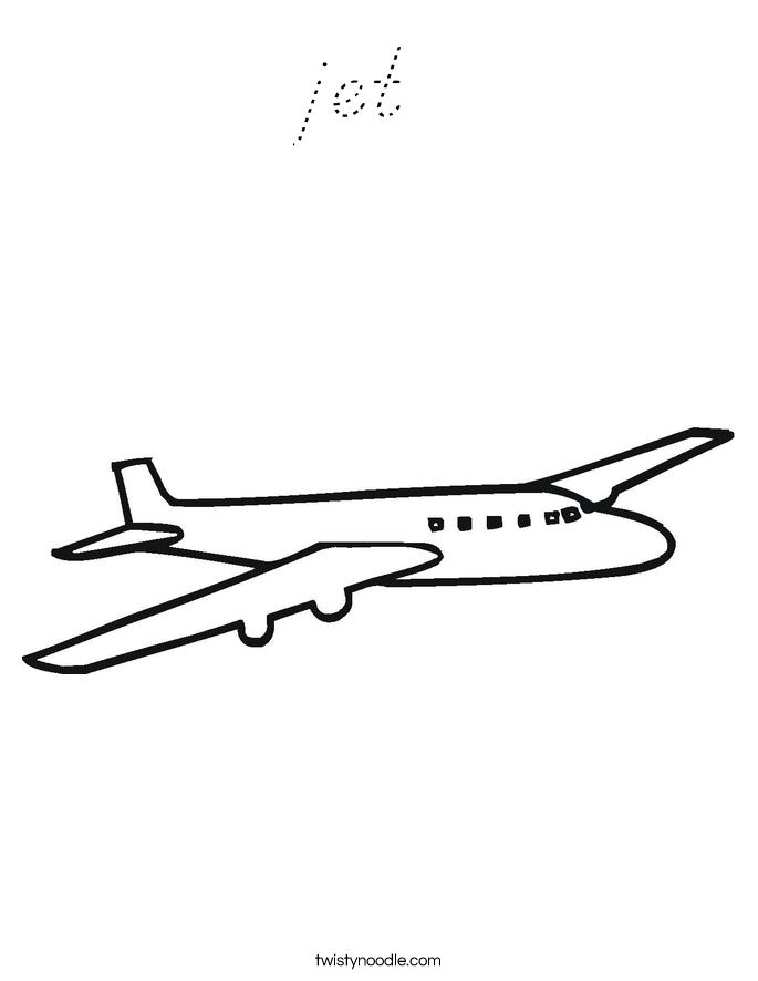 jet Coloring Page