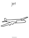 jet Coloring Page