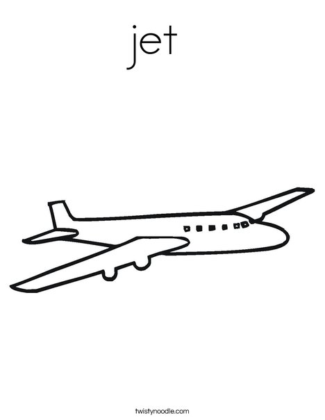 Jet Plane Coloring Page