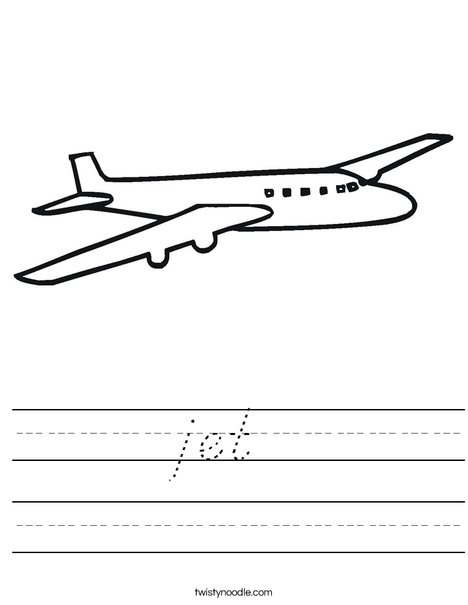 Jet Plane Worksheet