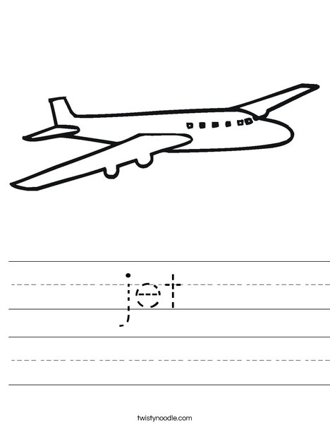 Jet Plane Worksheet