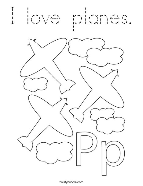 Airplane with Propeller Coloring Page