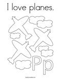I love planes.Coloring Page