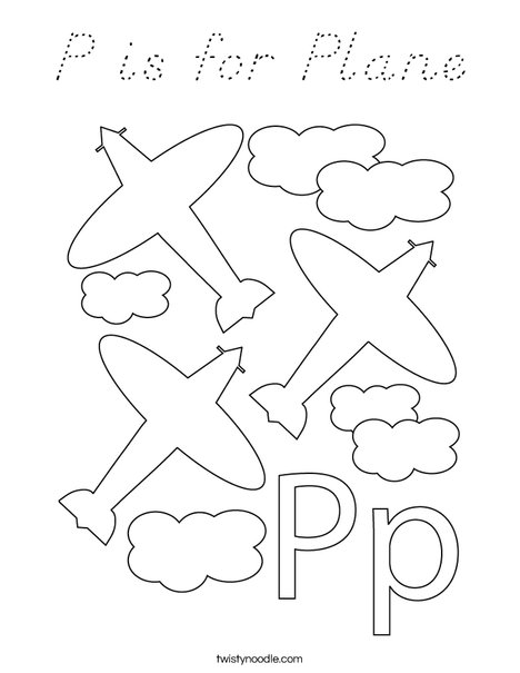 Airplane with Propeller Coloring Page