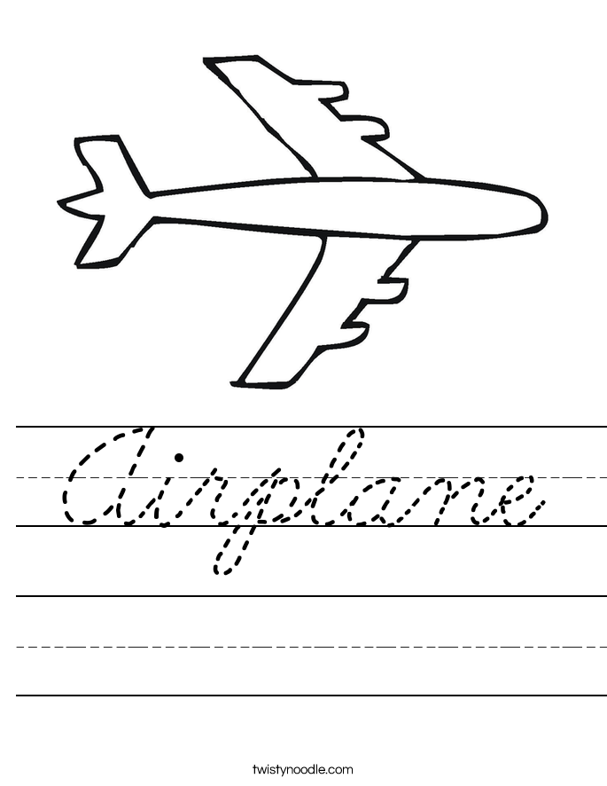 Airplane Worksheet