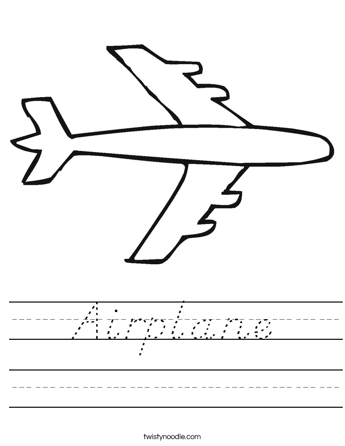 Airplane Worksheet