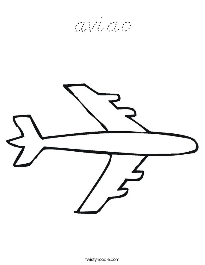 aviao Coloring Page
