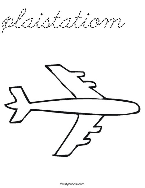 Plane Coloring Page