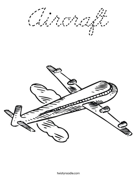 Jet Airplane Coloring Page