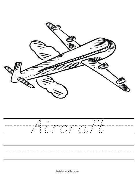 Jet Airplane Worksheet