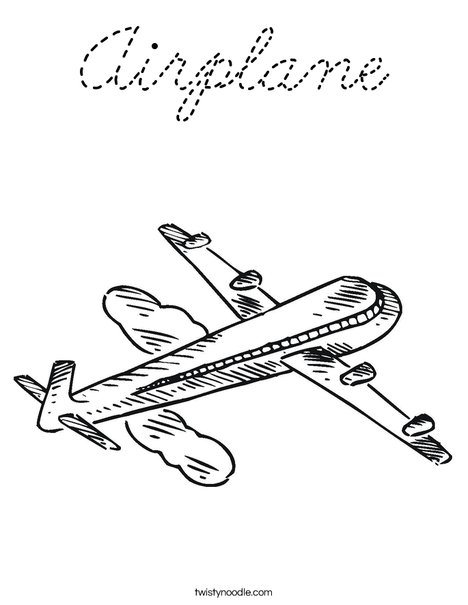 Jet Airplane Coloring Page