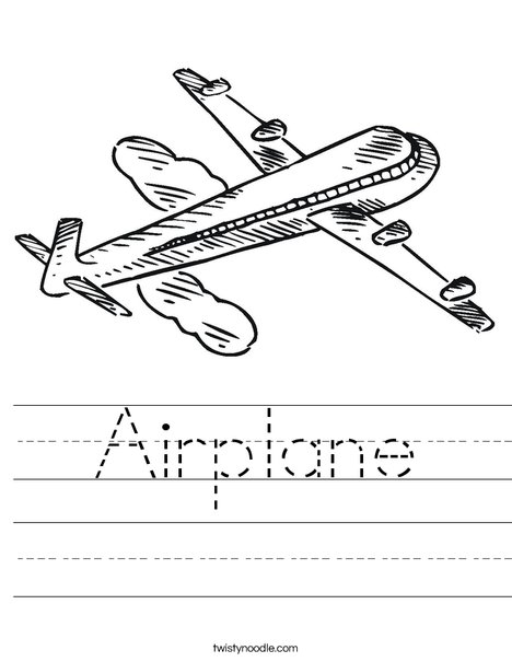 Jet Airplane Worksheet