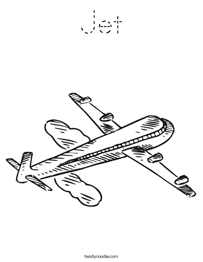 Jet Coloring Page