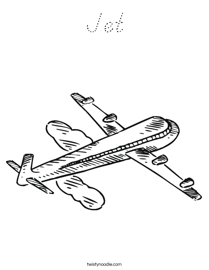 Jet Coloring Page