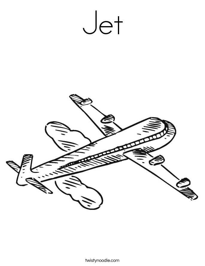 Jet Coloring Page