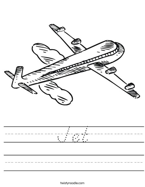 Jet Airplane Worksheet