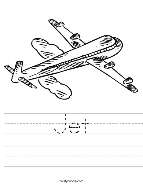 Jet Airplane Worksheet