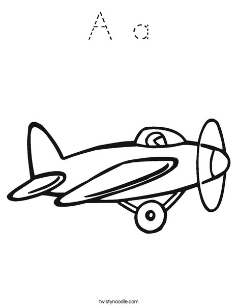 Prop Airplane Coloring Page