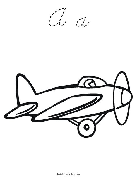 Prop Airplane Coloring Page
