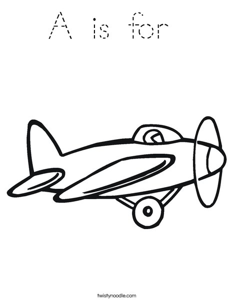 Prop Airplane Coloring Page