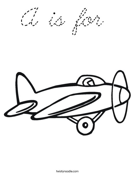 Prop Airplane Coloring Page