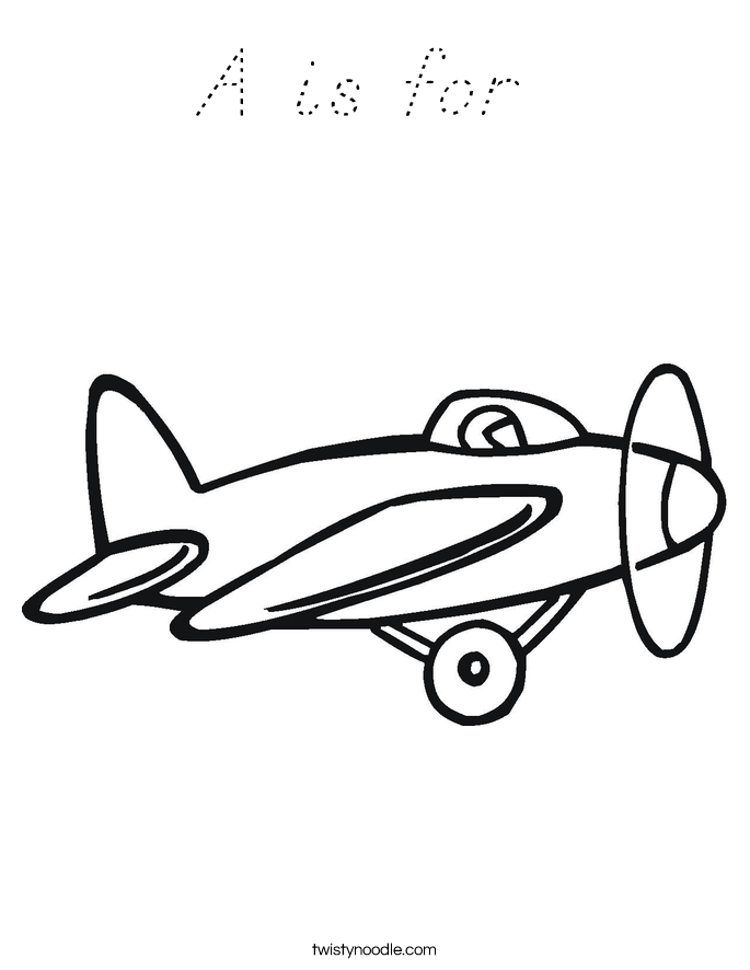 A is for  Coloring Page