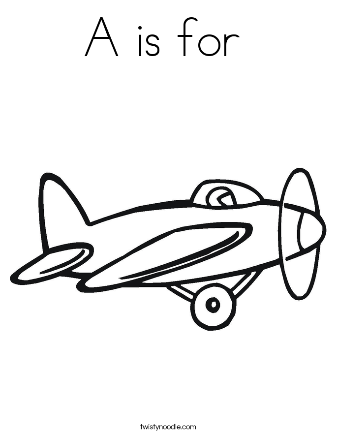 A is for  Coloring Page