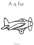 A is for  Coloring Page
