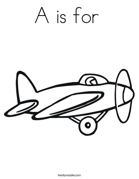 Prop Airplane Coloring Page