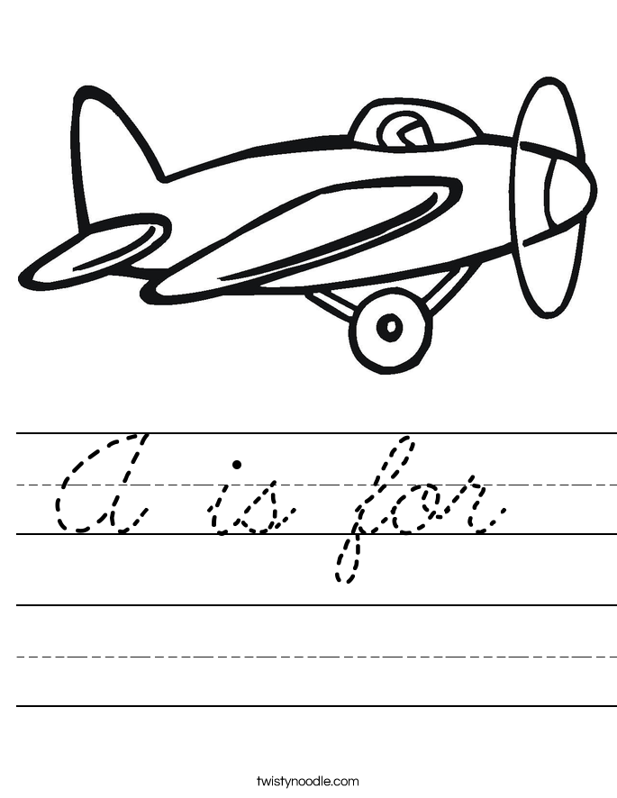A is for  Worksheet