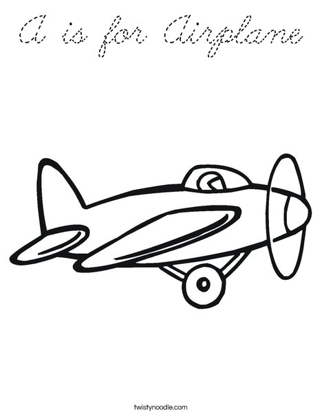 Prop Airplane Coloring Page