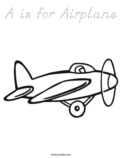 Prop Airplane Coloring Page