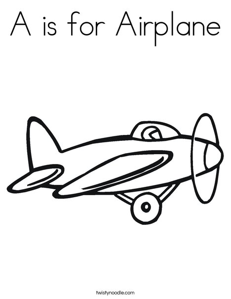 Prop Airplane Coloring Page