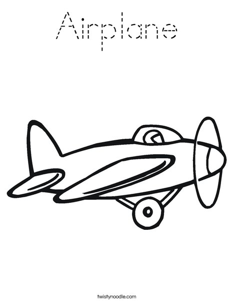 Prop Airplane Coloring Page