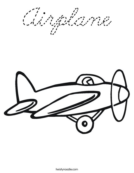 Prop Airplane Coloring Page