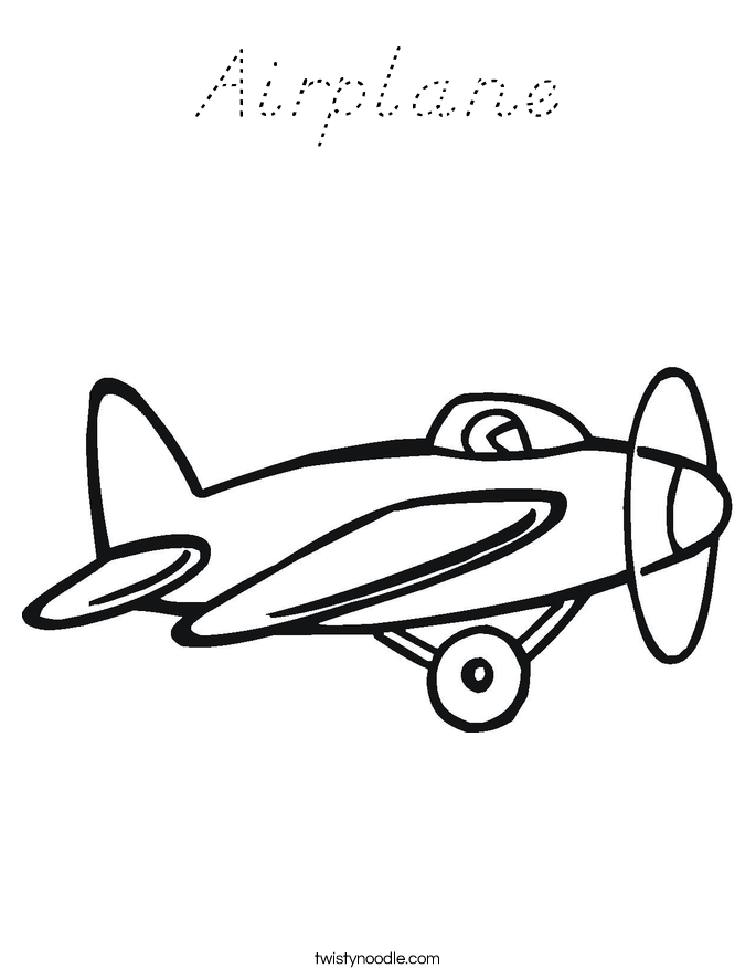 Airplane Coloring Page